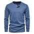 Herren-T-Shirt mit langen Ärmeln T2140 blau