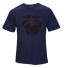 Herren T-Shirt mit Mops J3061 dunkelblau