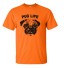 Herren T-Shirt mit Mops J3061 orange