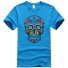 Herren-T-Shirt mit Totenkopf-Motiv T2056 azurblau