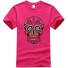 Herren-T-Shirt mit Totenkopf-Motiv T2056 dunkelrosa