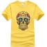 Herren-T-Shirt mit Totenkopf-Motiv T2056 gelb