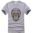 Herren-T-Shirt mit Totenkopf-Motiv T2056 grau