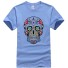 Herren-T-Shirt mit Totenkopf-Motiv T2056 hellblau