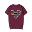 Herren-T-Shirt T2169 burgunderrot