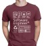 Herren-T-Shirt T2306 burgunderrot