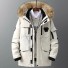 Herren-Winter-Daunenjacke A2790 elfenbein