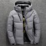 Herren-Winter-Daunenjacke S48 hellgrau