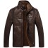 Herren-Winterjacke aus Leder F1126 braun