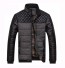 Herren-Winterjacke aus Leder J2069 grau