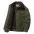 Herren-Winterjacke mit Fell F1138 armeegrün