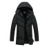 Herren-Winterjacke mit Kapuze A1802 schwarz