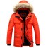 Herren-Winterjacke mit Kapuze S52 rot