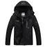 Herren-Winterjacke mit Kapuze schwarz