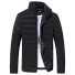 Herren-Winterjacke mit Kragen J2934 schwarz