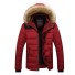 Herren-Winterjacke mit Pelzmantel J2629 rot