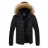 Herren-Winterjacke mit Pelzmantel J2629 schwarz