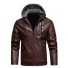 Herren-Winterlederjacke F1080 weinrot