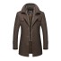 Herren-Winterwollmantel S61 braun