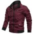 Herrenjacke F1060 burgunderrot