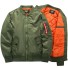 Herrenjacke im Frühling/Herbst-Luftfahrtstil J2058 armeegrün