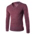 Herrenpullover F215 weinrot