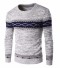 Herrenpullover mit Muster J2233 grau