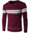 Herrenpullover mit Muster J2233 weinrot