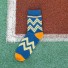 Herrensocken mit Zick-Zack-Muster blau