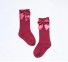 Hohe Mädchensocken mit Schleife J891 rot