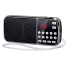 Hordozható AM/FM rádiós zsebrádió Bluetooth-val és MP3 digitális vezeték nélküli rádióval, beépített LED lámpa 12,6 x 2,5 cm fekete