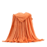 Hřejivá flanelová deka 100 x 150 cm oranžová