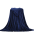 Hřejivá flanelová deka 100 x 150 cm tmavě modrá
