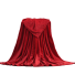 Hrejivá flanelová deka 150 x 200 cm červená