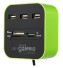 HUB USB i czytnik kart pamięci zielony
