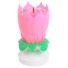 Hudební svíčky ve tvaru lotusu J902 růžová