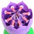 Hudobné sviečky v tvare lotusu J902 fialová