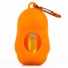 Hundekotbeutel-Etui in Pfotenform orange