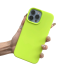 Husa din silicon pentru iPhone 15 verde galben