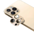 Husa metalica pentru protejarea lentilelor pentru iPhone 15 aur