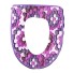 Husă moale pentru un scaun de toaletă cu flori violet