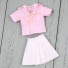 Iskolai egyenruha az A196 baba számára rózsaszín