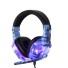 Játék fejhallgató háttérvilágítással PS4-hez kék