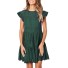 Jednobarevné mini šaty A2789 zelená