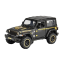 Jeep Wrangler autómodell 1:32 méretarányban 15,5 x 7 x 7,5 cm fekete
