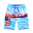 Jungen-Strandshorts mit Ozean-Print J1326 hellblau