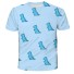 Jungen-T-Shirt mit einem Dinosaurier hellblau