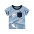 Jungen-T-Shirt mit Hai hellblau