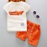 Jungen-T-Shirt mit Krokodil und Shorts L1562 orange