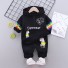 Jungen-Trainingsanzug-Set L1628 schwarz